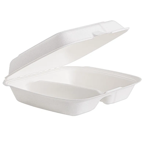 Sugar cane menu box 23x20 cm, 2-chamber
