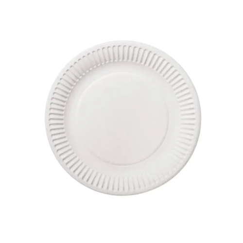 White paper plates 15 cm